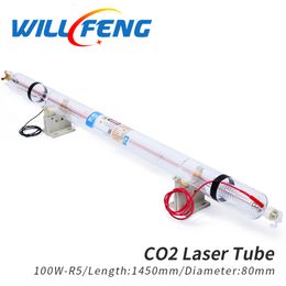 Will Fan Yong Li R5 100W Co2 Laser Tube Length 1450mm Diameter 80mm For Laser Cutter Engraving Machine 100W Laser Lamp Part