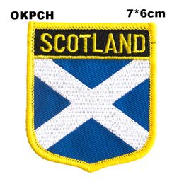 SCOTLAND BLUE Flag Embroidery Iron on Patch Embroidery Patches Badges for Clothing PT0241-S