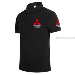 Brand New Men's For Desiger 9 Colours Mitsubishi Polo Men Cotton Short Sleeve Shirt Clothes Plus Size Xxxl C19041501