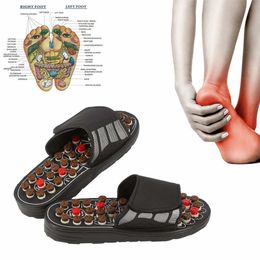 Fußmassage-Hausschuhe, Akupunktur-Therapie-Massagegerät, Schuhe für Fußakupunkturpunkt, aktivierende Reflexzonenmassage, Fußpflege, Massageador-Sandale LY191203