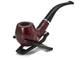 Red wood-grain solid wood pipe Retro-Vintage male pipe acrylic elbow filter pipe