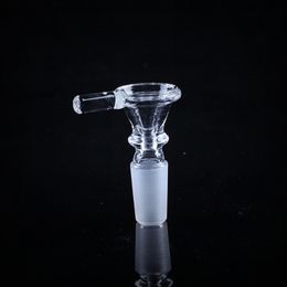 14MM 18MM Male Pyrex Glass Bong Handle Bowl Joint Container Herb Tobacco Filter Tube Oil Rigs Holder Hookah Smoking Waterpipe Tool DHL