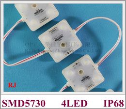 injection LED module ultrasonic seal IP68 LED light module for sign DC12V SMD5730 4LED 2W 220lm 41mm*41mm*8mm
