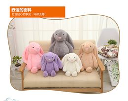 5 Colours 30cm Bunny Soft Toys Bunny Doll Easter Rabbit Plush Toy With Long Ears stuffed animals Kids toys Gift wholesale