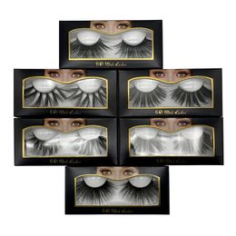 6D Eyelashes 25MM Big Eye lashes Natural Long Thick Handmade Lashes Hair Extension 10 Styles