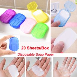 Portable Disposable Soap Paper Travel Hand Washing Cleaning Soap for Washing Hand Bath Sheets Outdoor Aromatherapy Soaps Base Bathroom