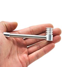 Metal Spring Pipe Aluminium Alloy High Quality Mini Smoking Pipe Tube Portable Unique Design Easy To Carry Clean Hot Sale