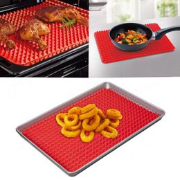 BBQ Pyramid Pan Bakeware Nonstick Silicone Baking Mats oil Pad Moulds Microwave Oven Red Baking Tray Sheet Kitchen Baking Tools
