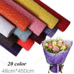 1 Yd Flowers Packaging Jacquard Net Wrapping Paper Wedding Birthday Party Decor