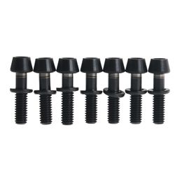 Wanyifa 7pcs Titanium Ti Bolt M4x15.3mm Allen Hex Taper Screws Bolts with Washers for Bike Bicycle Bolts