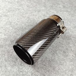 1 Piece Carbon Fiber+Stainless Steel Glossy Black Exhaust pipes Muffler tip For M2 M3 M4 Replacement M performance Car Accessories AUto Part Rear Diffuser Tailpipe