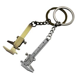 Mini Vernier Calliper Ruler Model Keychain Keyring Portable Tool Zinc Alloy Tool Pendant for Promotion Gift Party Favour