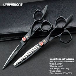 univinlions 6" japanese hair cutting shears hair scissors razor professional hairdressing scissors set kit salon barber edge haircutter