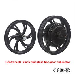 electric bicycle motor wheel 12inch 36V/48v 250w Brushless Non-Gear Hub Motor With Front Wheel Kits For Electric Folding Bicycle