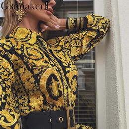 Basic Casual Dresses Fashion-Sexy paisley vintage print gold dress Women holiday beach casual Summer elegant short party club large size