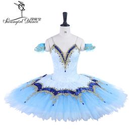 blue professional tutu dress women classical Coppelia Swan Lake Ballet Costume for girlsBT9255