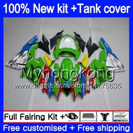 Body +Tank For KAWASAKI ZX1000 CC ZX 10 R ZX-10R 2004 2005 214MY.19 ZX10R 04 05 ZX1000C 1000CC ZX 10R 04 05 ABS Fairings Nice Green