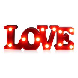 Party Supplies YEDUO Romantic Small White LOVE Marquee Sign Night Lights For Home Wedding Decoration Valentine Gift