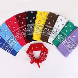 Unisex Cotton Bandana Hairband Cowboy Mens Biker Sports Headwear Wrist Hairwrap Double Sided Head Wrap Scarf Paisley