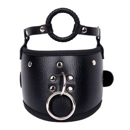 Adult Sexy Leather Role Play Black Beautiful Neck Sheath Cangue Dog Slave Training Collar Supplies Collar Wholesale