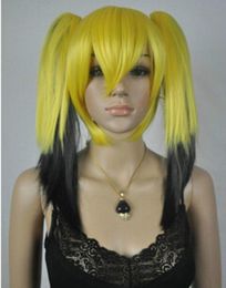 WIG shipping Cosplay VOCALOID MIKU Yellow / Black Mixed Wig