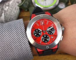 Luxury watch man watch quartz stopwatch top sell chronograph watches rubber bracelet wrist watch 015