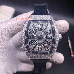 High Quality Men's Ice Diamond Watch Silver Stainless Steel Case Watches Diamond Case 9015 Automatic Mechanical Sports Wristwatch