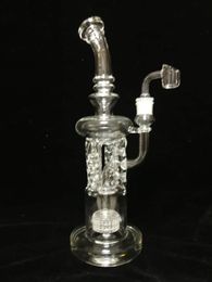 Hitman fab egg 2020 leisure glass bong swiss pillar can glass water pipes fab egg holes high quality oil rigs glass bong hookah