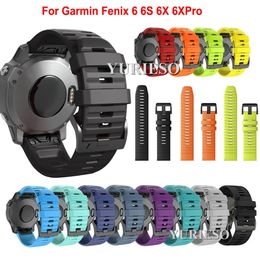 Colorful 20/22/26mm Strap Quick Release Silicone Easyfit Replacement Silicagel Soft BandStrap For Garmin Fenix 6 6X 6S Pro Watch