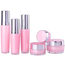 5/10/15/20/30/50g Empty Cosmetic White Pink Cream Jar, 30/40/50ml Professional Lotion Pump Spray Bottle F3420