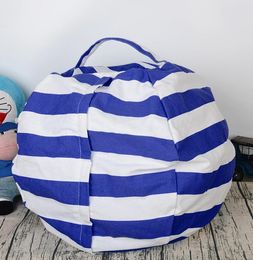 Cotton Canvas Stripes Storage Bags For Stuffed Plush Toys Travel Clothes Sundries Bag Large Capacity Housekeeping High 50cm / 70cm