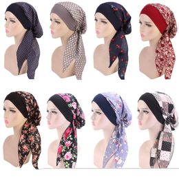 Muslim Turban for Women New Elastic Hairband Headscarf Hat Women Hijabs Hat Fashion Muslim Turban Hijab Hat Indian Cap Wrap Cap