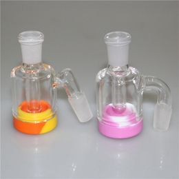 hookah Glass ash catcher bowls ashcatchers 14mm 18mm Male Female joint bubbler ashcatcher water bong Silicone Container