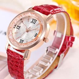Fashion watch Festival Memorial Day gift Clock women Crystal wristwatch Sand bottle diamond Lady Leather quartz watches
