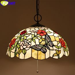 FUMAT Butterfly Chandelier With grape shade Lights Stained FUMAT Butterfly Chandelier With grape shade Lights Stained