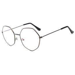 Men and Women Computer Glasses frame hexagonal glasses frame anti-blue lens Anti-UV Anti-blue Glasses mobile phone Computer TV protection 19