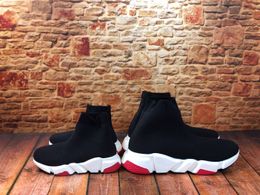 Designers Kids Sneakers Speed Trainer Black Gypsophila Triple Fashion Boys Girls Flat Sock Boots Casual Shoes Speed Runner size24-35