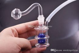 Wholesale Mini Blue Glass Beaker oil burner Bongs Water Pipes Cheap Glass Oil Rigs Beaker Bongs