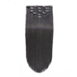 100g Mongolian Clip Ins Human Hair 8 Pieces/Set Brazilian Remy Straight Hair Clip In Human Hair Extensions