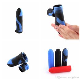 Colourful Silicone Bullet Missile Shape Herb Grinder Spice Miller Crusher High Quality Beautiful Unique Design Multiple Colours Uses