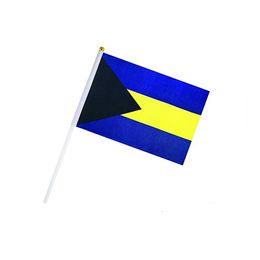 14x21cm 20x30cm Small Polyester Bahamas Hand Flag of Bahamas Hand Wave Flags Mini for Welcome Decoration Sport