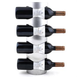 Heiße Verkäufe 1PC 3 oder 4-Loch-Edelstahl-Wand befestigte Wein-Halter-Rack Haushaltsweinflaschenhalter für den Heimgebrauch mit Schrauben