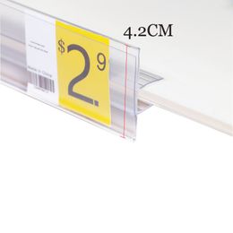 50cm middle top clip data strip glass wood clip shelf label holder strip sign holder price ticket holder shelf talker strip