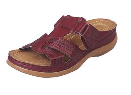 Designer-Schuhe für Damen, flache Slide-Sandale, modische Damen-Leder-Slides, Slipper, Sommer, breite, flache Sandalen, Slipper mit 35–43