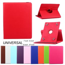 Universal 360-Grad-Rotation PU-Leder-Stand-Tablet-Abdeckungs-Fall für 7 8 9 10-Zoll-Schutzkoffer 11 Farben