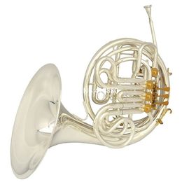 Brand new French Horn Bb/f Sliver Plated Gold 4 Keys Professional musical instruments with Csae Accessories Free Shipping