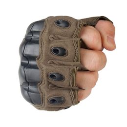 Fashion- Gloves Hard Knuckle Half Finger Outdoor Military Training Paintball Motocross Bike Race Sport High Quality
