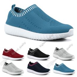 best lightweight running shoes UK - Best selling large size women's shoes flying women sneakers one foot breathable lightweight casual sports shoes running shoes Eeight