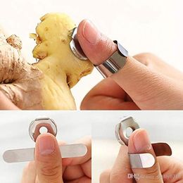 Creative Garlic Peeler Stainless Steel Multifunctional Chestnut Ginger Peeler Creative Kitchen Gadget Hand Holder Peeler Tools