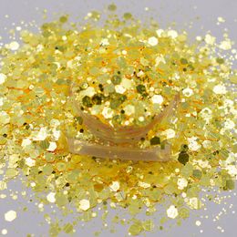 PrettyG Cosmetic Grade Color Shift Chunky Mixed Glitter Powder for Make Up Nail Art JMYC